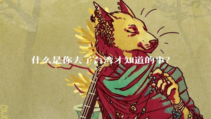 什么是你去了台湾才知道的事？