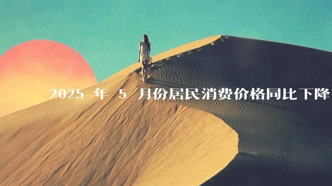 2025 年 5 月份居民消费价格同比下降 0.1%，如何看待这一数据？